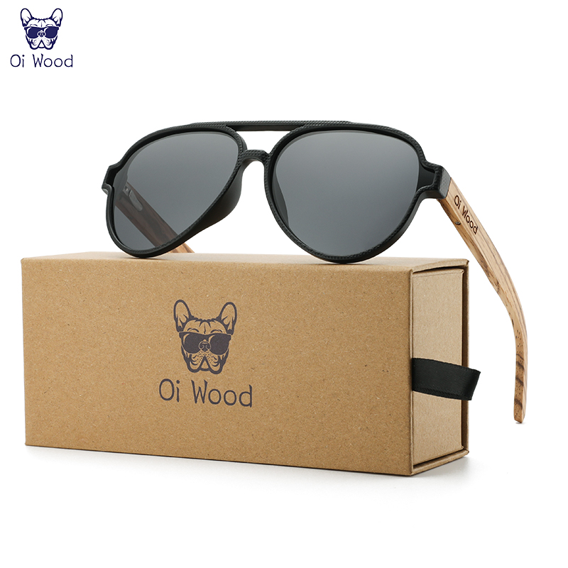 Sunglasses Aviator Polarized - Oi óculos de sol de madeira