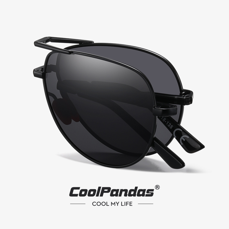 Sunglasses Aviator Polarized - CoolPandas Moda Dobrável Óculos de Sol