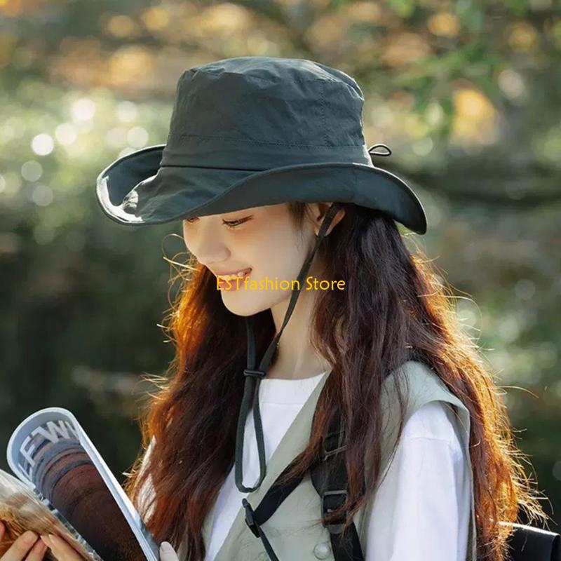 Packable Hat Nylon - Y5GC Chapéu embalável respirável ajustável unissex