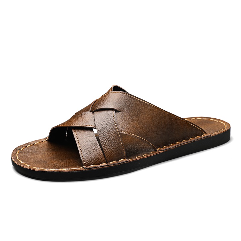 Chinelos masculinos de couro g - Flip Flop Leather Men avaliação e preço
