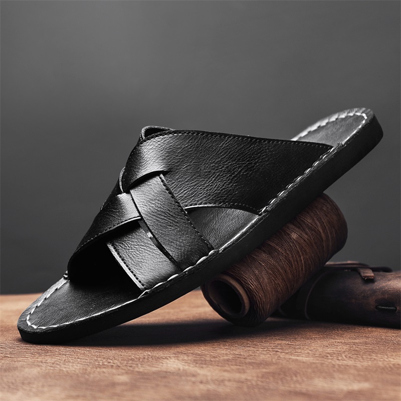 Chinelos masculinos de couro g - Flip Flop Leather Men avaliação e preço
