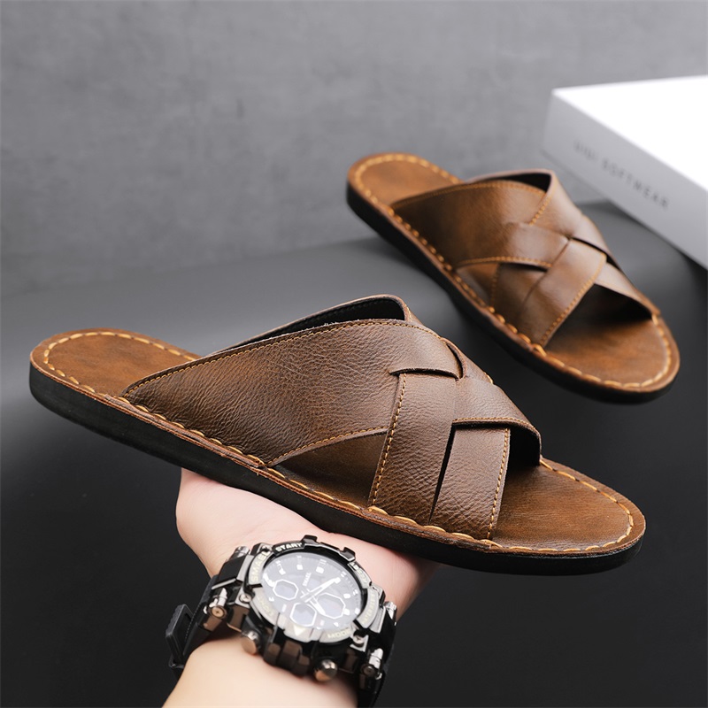Chinelos masculinos de couro g - Flip Flop Leather Men avaliação e preço