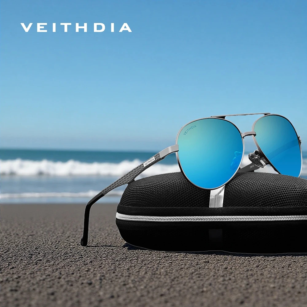 Óculos de sol VEITHDIA com arm - Sunglasses Aviator Polarized avaliação e preço