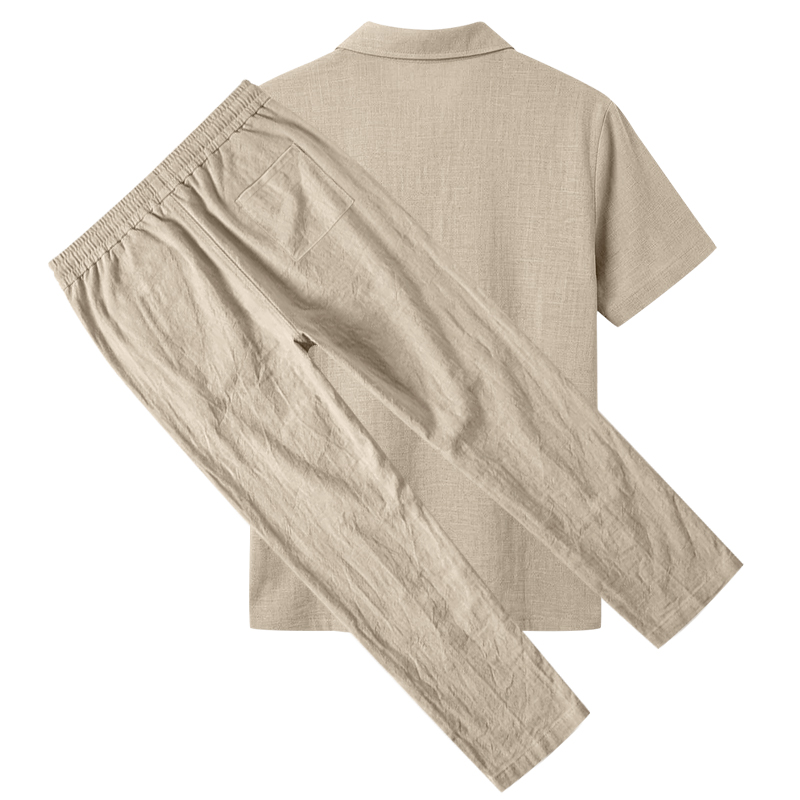 Conjunto Masculino de 2 Peças: - Short Linen Drawstring avaliação e preço